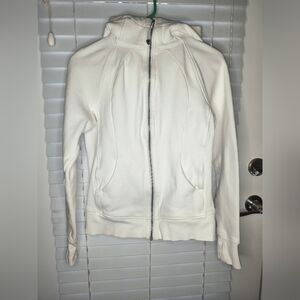 Lululemon Women's Scuba Hoodie Size 6 White Full Zip Jacket